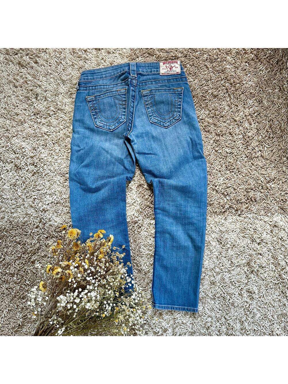 True Religion Blue Ankle Jeans Slim Fit Made in USA Women’s Size 25